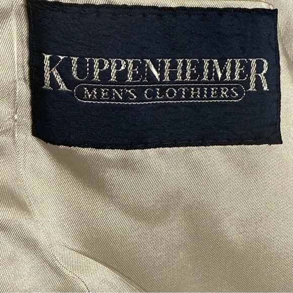 Kuppenheimer Men's Gray Prima Suede 2 Button Single Breasted Blazer Size 42 R - Picture 3 of 7